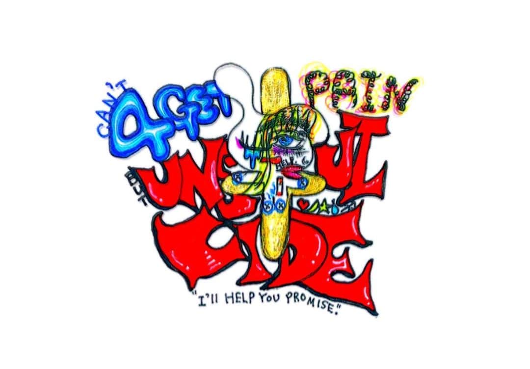 柳井大地さんのインスタグラム写真 - (柳井大地Instagram)「CAN'T 4GET PAIN BUT UNSUICIDE " I'LL HELP YOU PROMISE. " 〝❤️🌙⭐️💧♐︎ 〟  #art #paint #graffiti  #skate #surf #design  #love #ootd #fashion  #unsuicide #lgbtq #lgbtq🌈  #painting #drawing #hiphop  #streetart #wallart #graffitiart  #f4f #l4like #followme  #いいね返し #좋아요반사  #絵 #絵本 #落書き #ぷりんと倶楽部  #イラスト #アート #グラフィティー」9月17日 23時00分 - daichi_yanai
