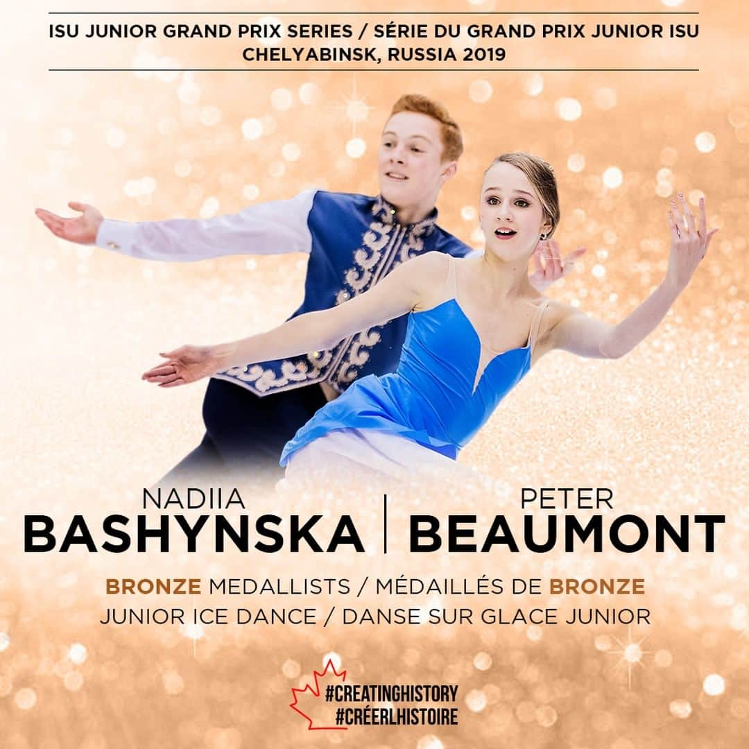 Skate Canadaさんのインスタグラム写真 - (Skate CanadaInstagram)「#ICYMI #NextGen ice dancers Nadiia Bashynska & Peter Beaumont took home a 🥉 at #JGPFigure Russia last week! #CreatingHistory / Si vous l’avez raté – les danseurs de la #prochainegénération Nadiia Bashynska et Peter Beaumont étaient 🥉 au #JGPpatinageartistique en Russie, la semaine dernière!  #Créerlhistoire」9月17日 23時18分 - skate_canada