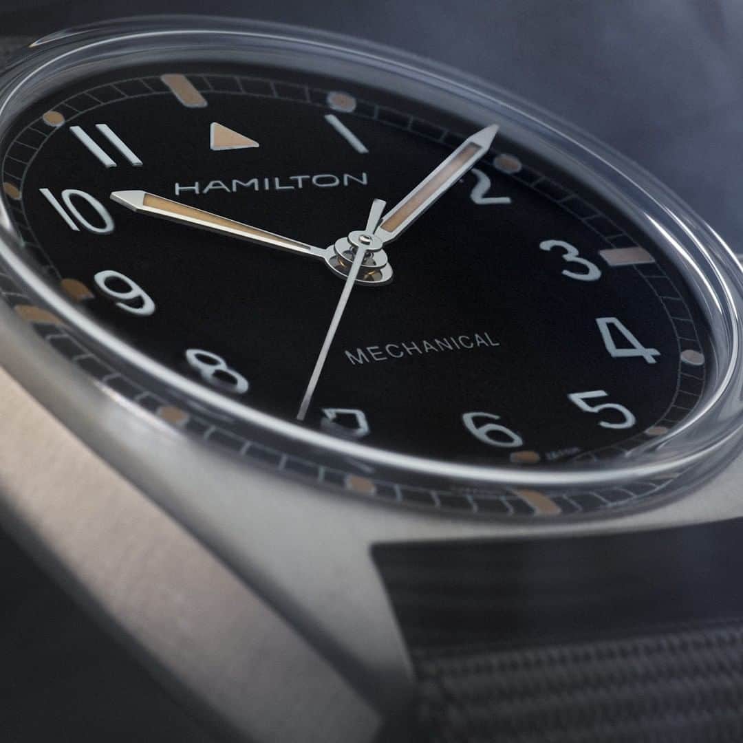 のインスタグラム：「We're bringing back a classic military timepiece. The new Khaki Pilot Pioneer Mechanical delivers precision and authentic vintage design #hamiltonwatch」