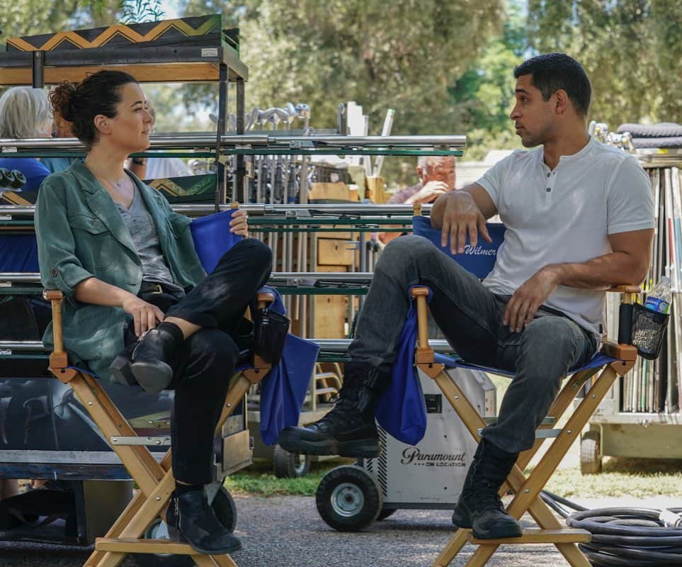 ウィルマー・バルデラマのインスタグラム：「Always a great chat with this superwoman... so excited for y’all to watch!  #NCIS IS BACK next Tuesday September 24th!!! #NickTorres #ZivaDavid #BehindTheScenes」