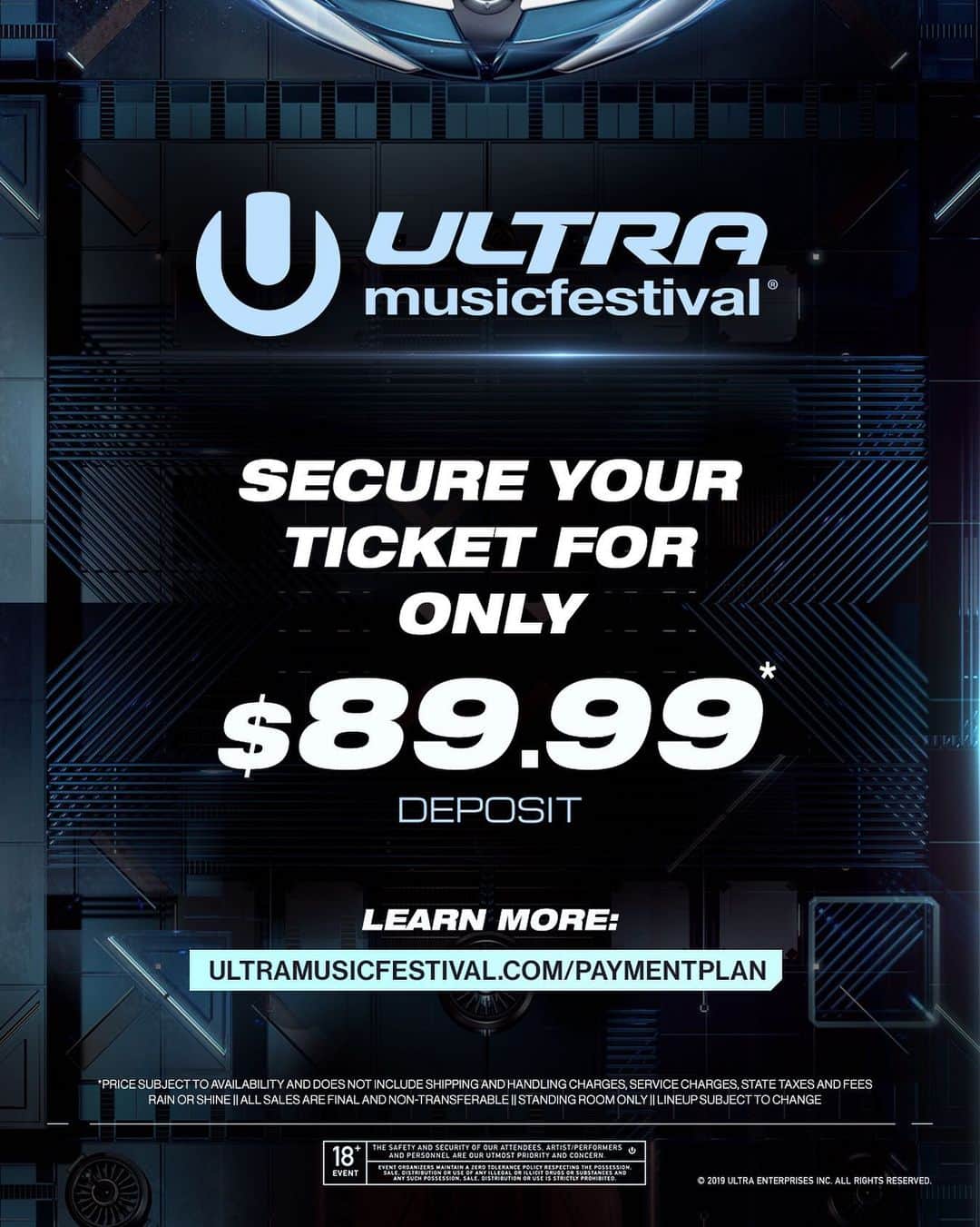 Ultra Music Festivalさんのインスタグラム写真 - (Ultra Music FestivalInstagram)「Secure your #Ultra2020 ticket with a deposit of $89.99 as part of our Payment Plan!  All tickets, including Payment Plans, are on sale now at UltraMusicFestival.com/tickets」9月18日 7時50分 - ultra