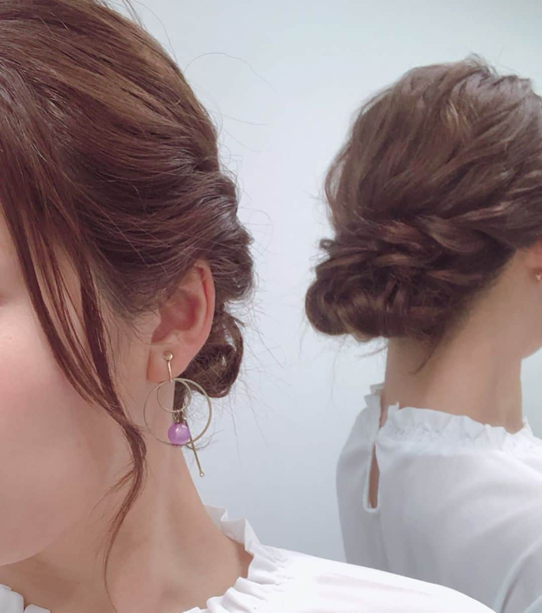 穂川果音さんのインスタグラム写真 - (穂川果音Instagram)「<hair style> 下めアップヘアだよ！  #アベプラ #abematv  #weather #weatherforecast #気象予報士 #穂川果音 #instastyle #instahair  #ヘアアレンジ #巻き髪 #hair #hairstyle #hairarrange #ほかのん #hairstyles #イヤリング #hairstyling #おしゃれ #編み込みアップ  #まとめ髪  #アップスタイル #ヘアスタイル」9月18日 7時54分 - hokawakanonn