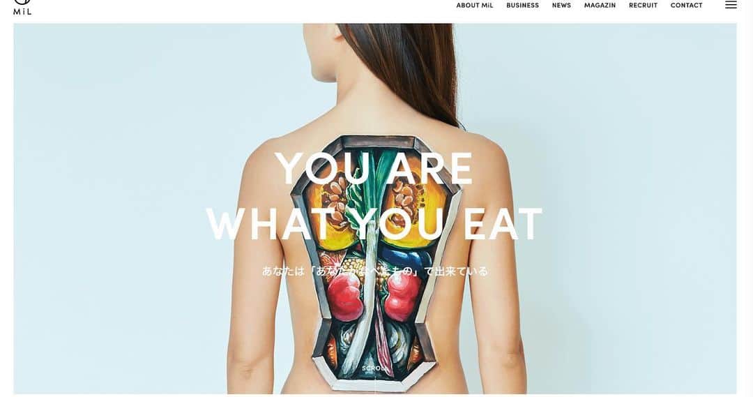 チョーヒカルさんのインスタグラム写真 - (チョーヒカルInstagram)「You are what you eat  Visual for MiL Model: Yuya & Chigusa Sugioka Photo: Seiya Fujii  対談もしたよ！読んでみてね https://mil-inc.com/magazin/610/  #bodypaint #bodypainting #drawing #food」9月18日 1時35分 - hikaru_cho