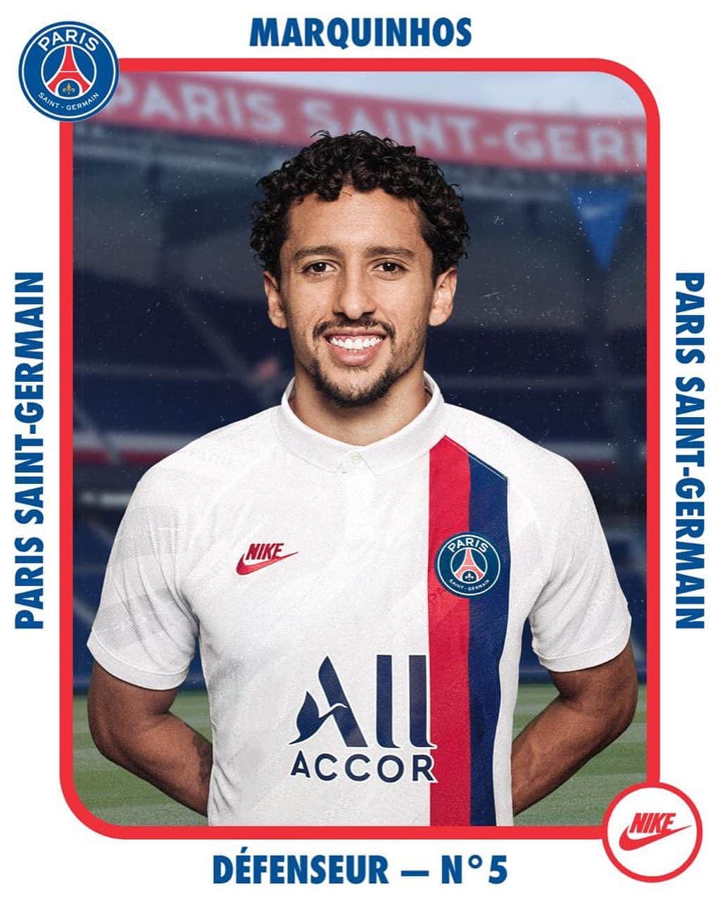 マルコス・アオアス・コレアのインスタグラム：「Prêt à relever ce grand défi 🔴🔵 #PSG #NIKEFOOTBALL #ICICESTPARIS」