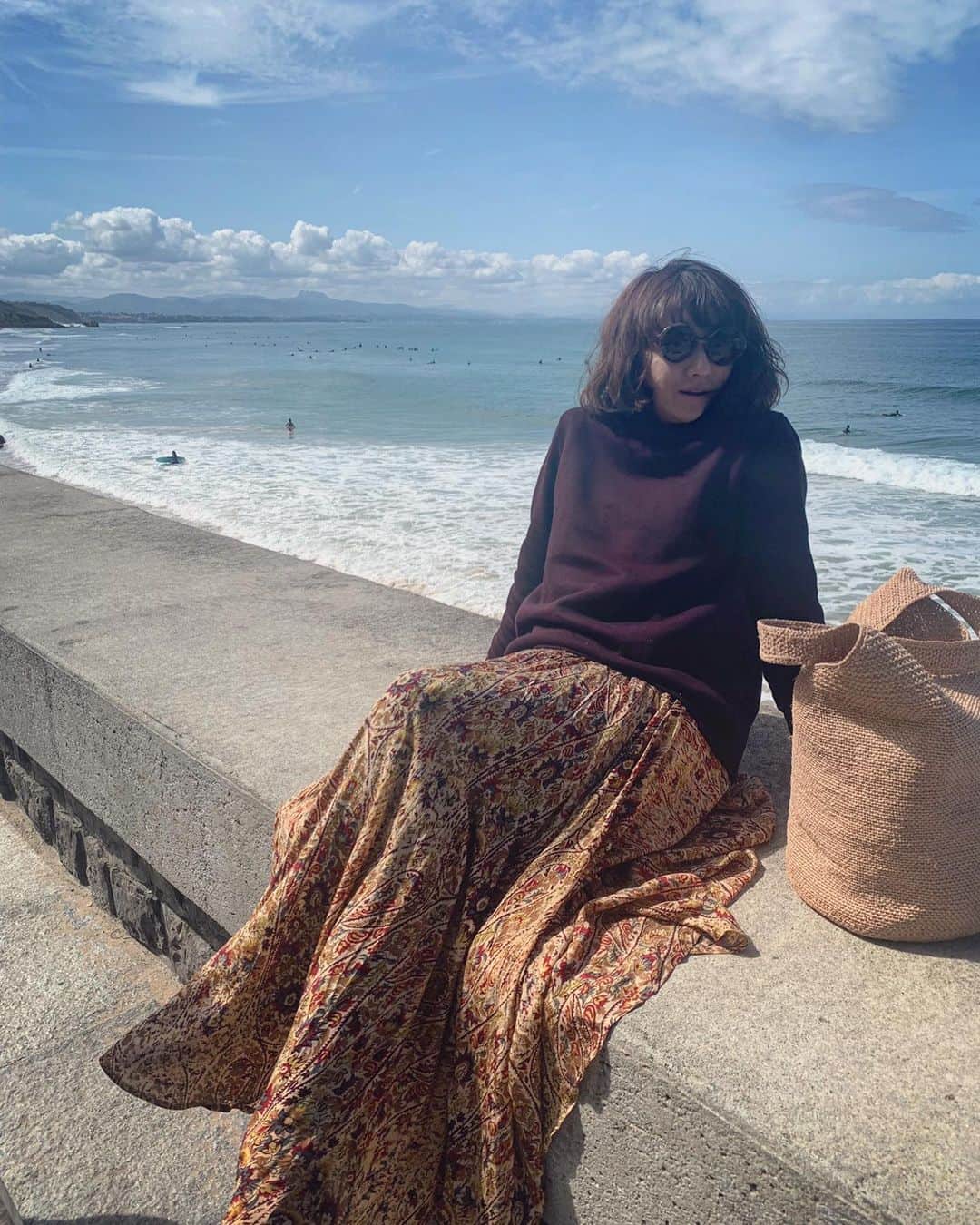 風間ゆみえのインスタグラム：「Oui!  Nous sommes de retour à Biarritz! 😂😂😂😂✨ #yumie_k_style」
