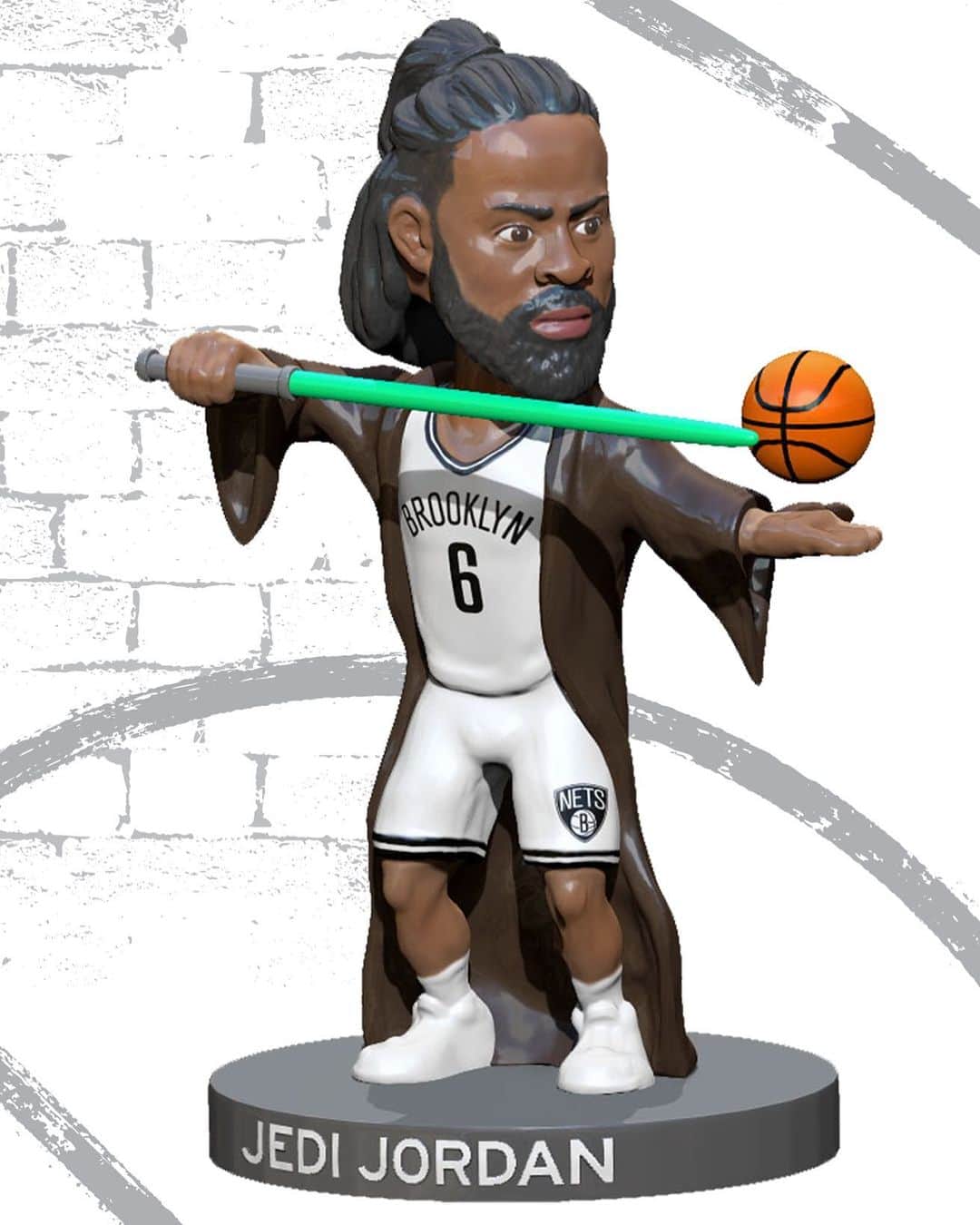 Brooklyn Netsさんのインスタグラム写真 - (Brooklyn NetsInstagram)「This *is* the bobblehead you’re looking for.  Get to Barclays Center on Saturday Dec. 21 (hopefully in 12 parsecs) vs. the Hawks for DeAndre Jordan Star Wars Bobblehead night! [link in bio]」9月18日 2時54分 - brooklynnets