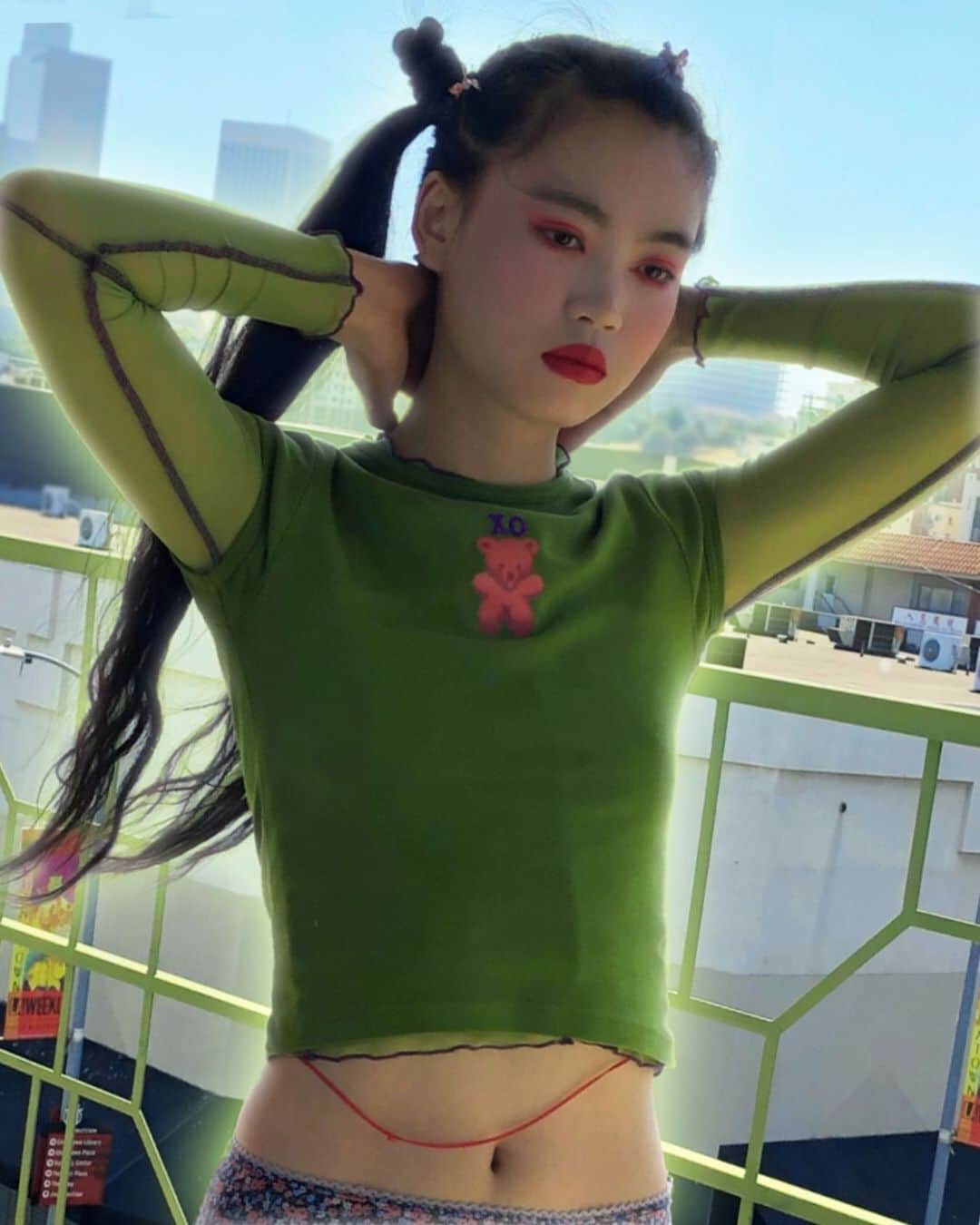 UNIFのインスタグラム：「.。.:*・°XᎾ ℬear tee + ℙress top.。.*・°.。.*・@wastedyouthnlove °.。.*・°」