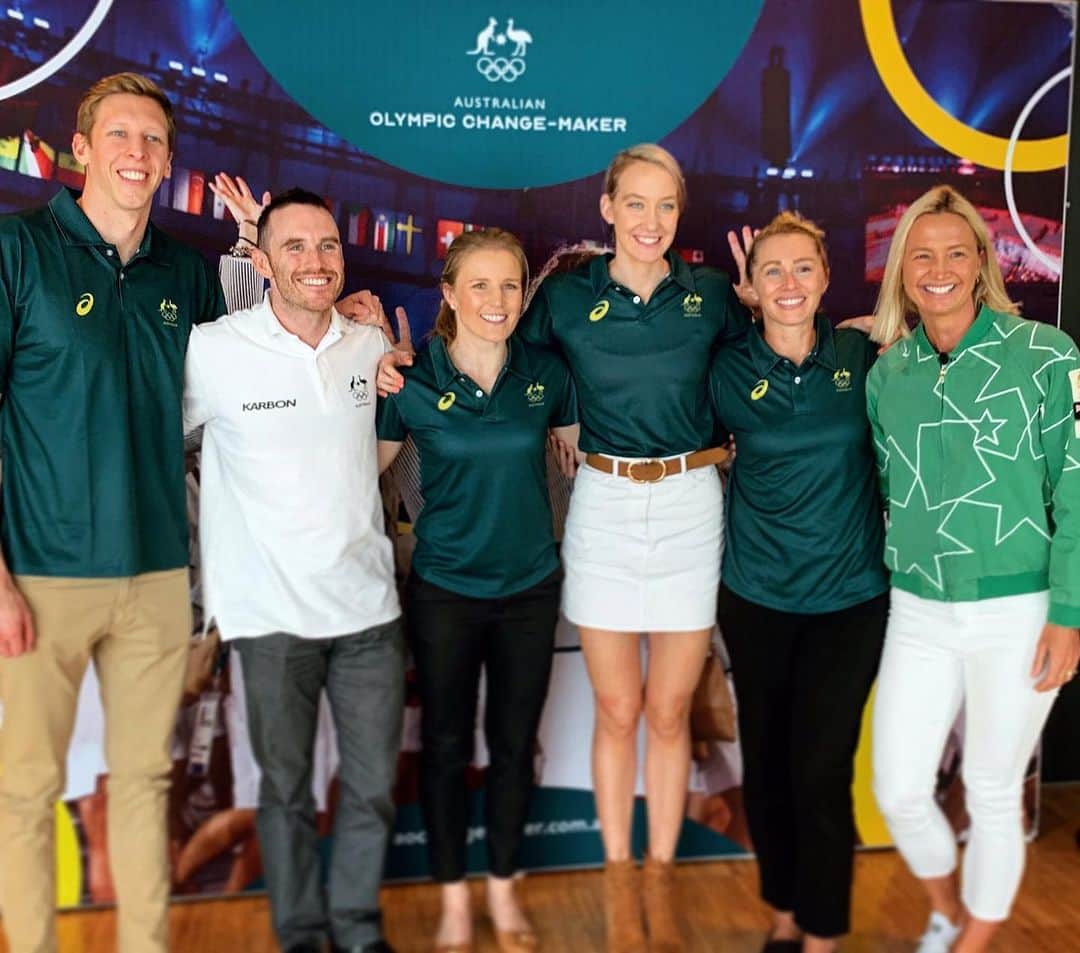 トラビス・マホーニーのインスタグラム：「Incredible day yesterday at the South Australian Olympic Change Makers Forum. Some incredibly inspiring stories and journeys from my fellow panel members. I am so proud to an Olympian and part of this very special family 💚💛🇦🇺. I hope we helped inspire the next generation to be the change for our future #bethechange2019 #olympicforum #olympianforever」