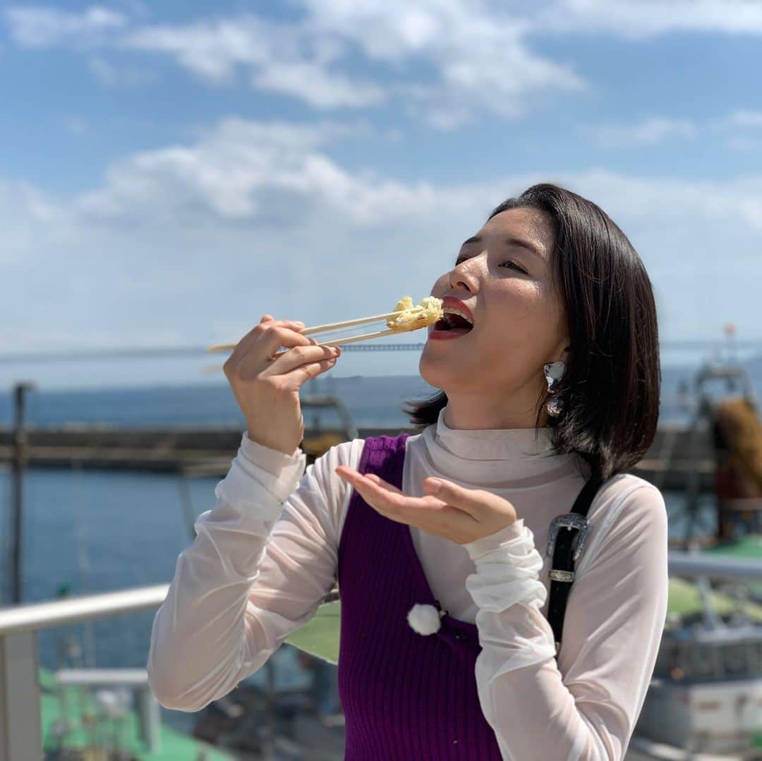 橋本マナミさんのインスタグラム写真 - (橋本マナミInstagram)「美味しい魚を食べるロケ🐟幸せ🥰🥰 #明石」9月18日 15時07分 - manami84808