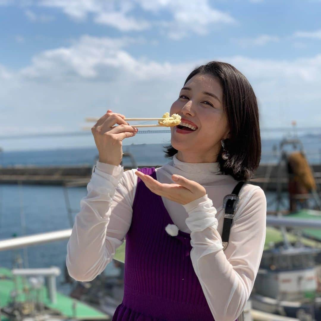 橋本マナミさんのインスタグラム写真 - (橋本マナミInstagram)「美味しい魚を食べるロケ🐟幸せ🥰🥰 #明石」9月18日 15時07分 - manami84808