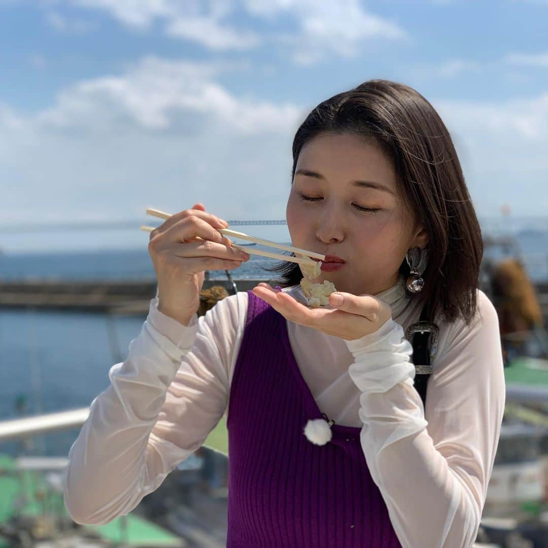 橋本マナミさんのインスタグラム写真 - (橋本マナミInstagram)「美味しい魚を食べるロケ🐟幸せ🥰🥰 #明石」9月18日 15時07分 - manami84808