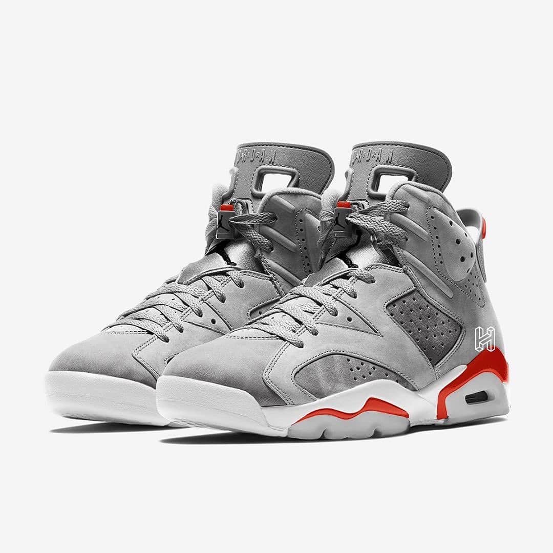 Sneakgalleryさんのインスタグラム写真 - (SneakgalleryInstagram)「More new colorways from Jordan brand. Expect this Neutral Grey and Red Air Jordan 6 to debut April 11th, 2020. 👀🔥」9月19日 3時11分 - sneakgallery