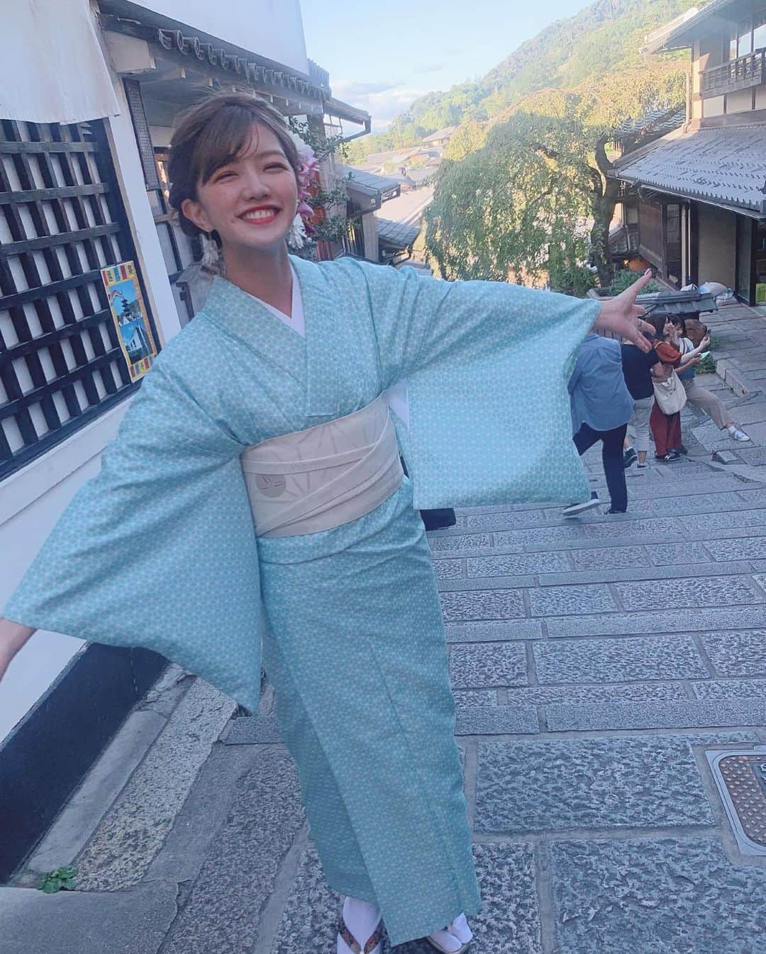 中山星香さんのインスタグラム写真 - (中山星香Instagram)「京都旅行に来ています🏯🍡 #京都 #浴衣 #八坂庚申堂  #二寧坂 #おにくのおすし #牛鮮丼」9月18日 18時16分 - seika0705n