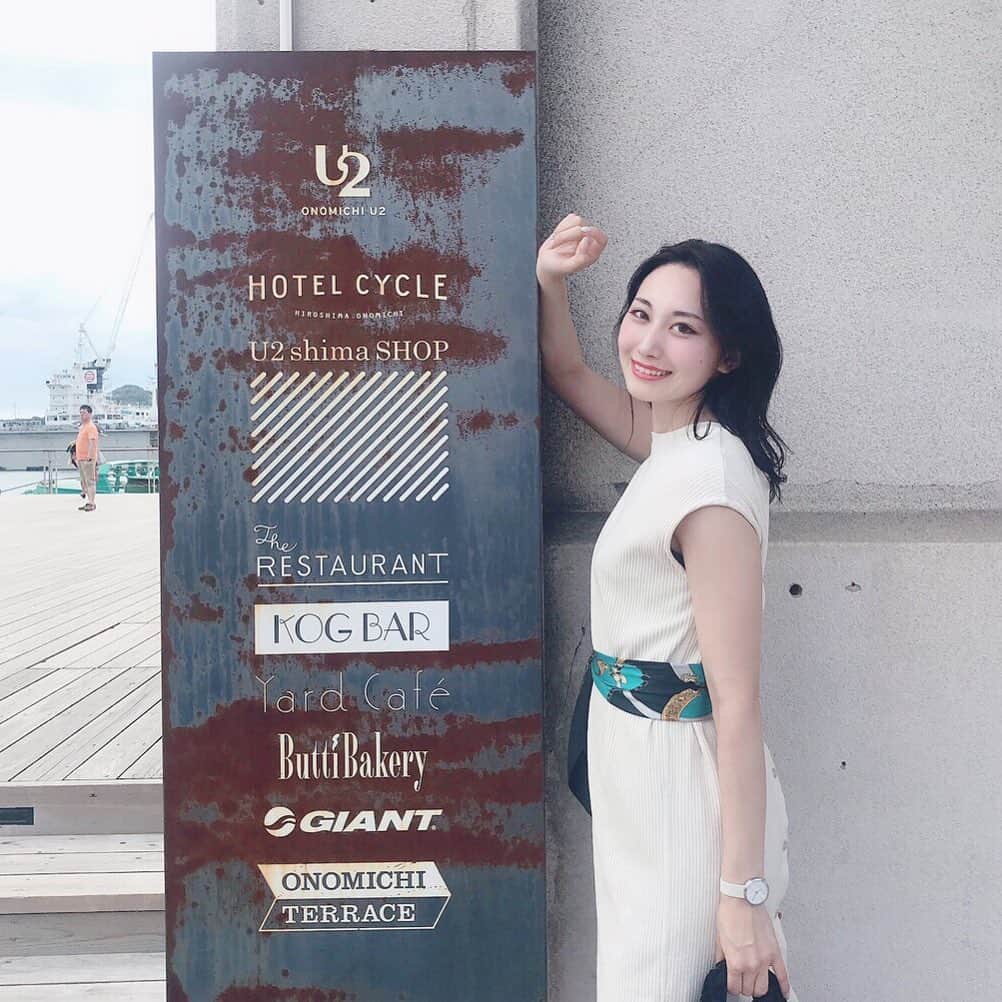 aya onoのインスタグラム：「✈️ #travel #尾道 #女子旅 #広島 #広島女子旅 #尾道女子旅 #u2 #onomichiu2 #尾道cafe #広島カフェ #尾道カフェ #尾道ランチ #広島ランチ #尾道lunc #広島lunch #尾道雑貨  @onomichi_u2 . . 👗 #fashion  #unitedtokyo #freaksstore #scarf #charlesandkeith #maven #mavenwatches  @mavenjapan」