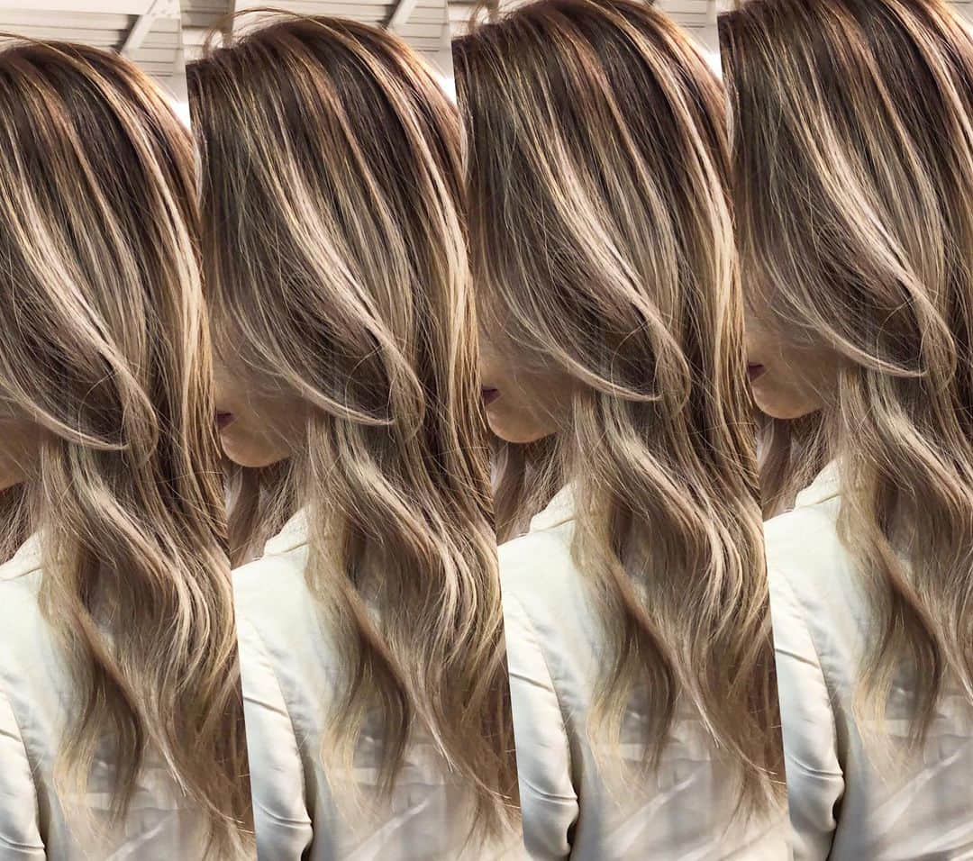 神能裕貴のインスタグラム：「【超リアル海外ヘアー / バレイヤージュ】 海外志向なお客様へ. #SHIMA#ハイライト#バレイライト#バレイヤージュ#海外ヘアー#リアル海外ヘアー」