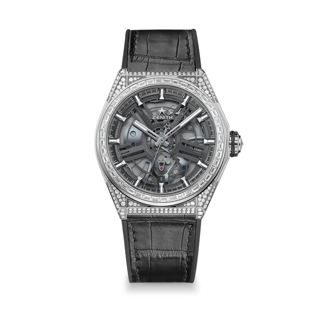 ゼニスのインスタグラム：「#DefyInventor: Marking the arrival of the DEFY Inventor in China, with an exclusive Greater China Edition with a diamond-set titanium case and bezel and an anthracite dial element.  #Zenith #ZenithWatches #Watches #Watch #Watchesofinstagram #Watchfam #WatchoftheDay #Luxury #WatchAddict #Watchcollector #Horology #DailyWatch #Inventor」