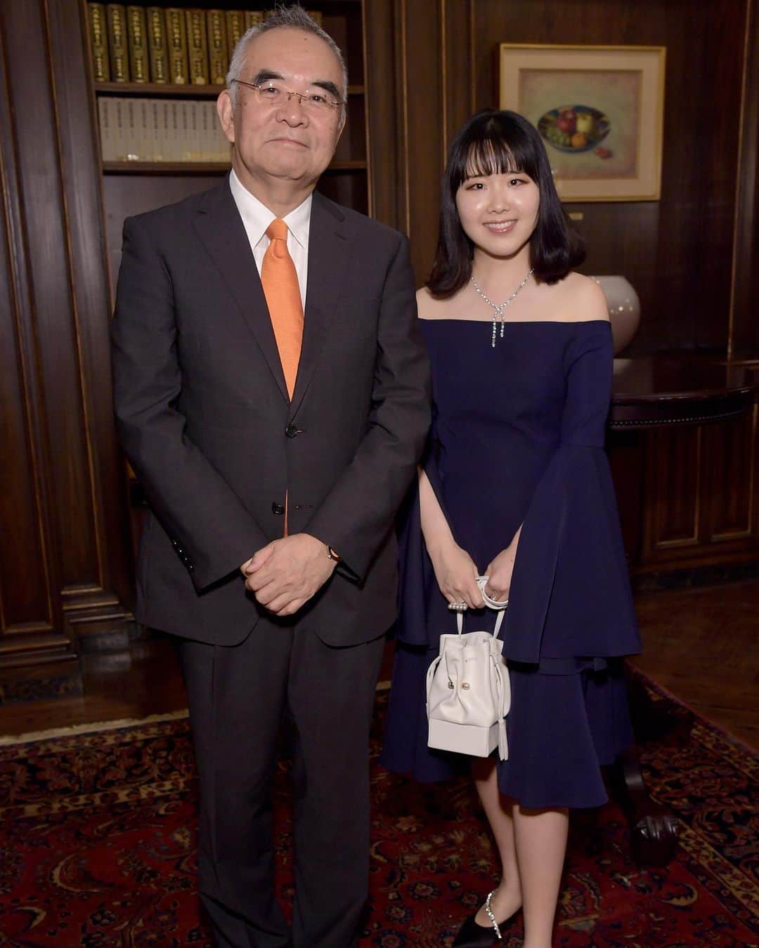 のインスタグラム：「#ADEAM Designer #HanakoMaeda with Japanese Ambassador Kanji Yamanouchi at the dinner hosted in celebration of our #SS20 collection at his official residence. #NYFW」