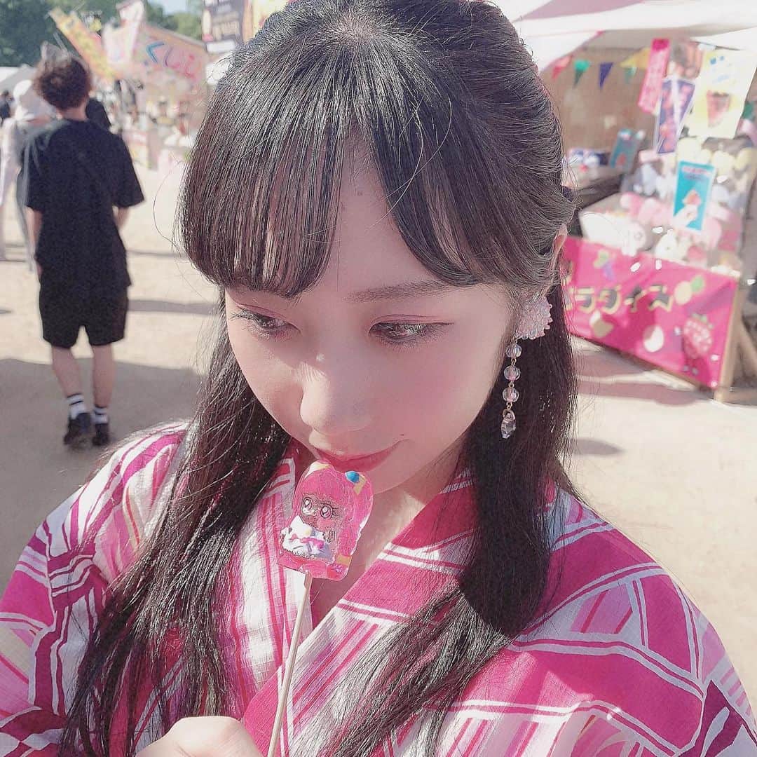 上野遥さんのインスタグラム写真 - (上野遥Instagram)「お祭りキラキラしてて本当に大好き。 ・ #放生会 #浴衣」9月18日 22時24分 - harutan.pink