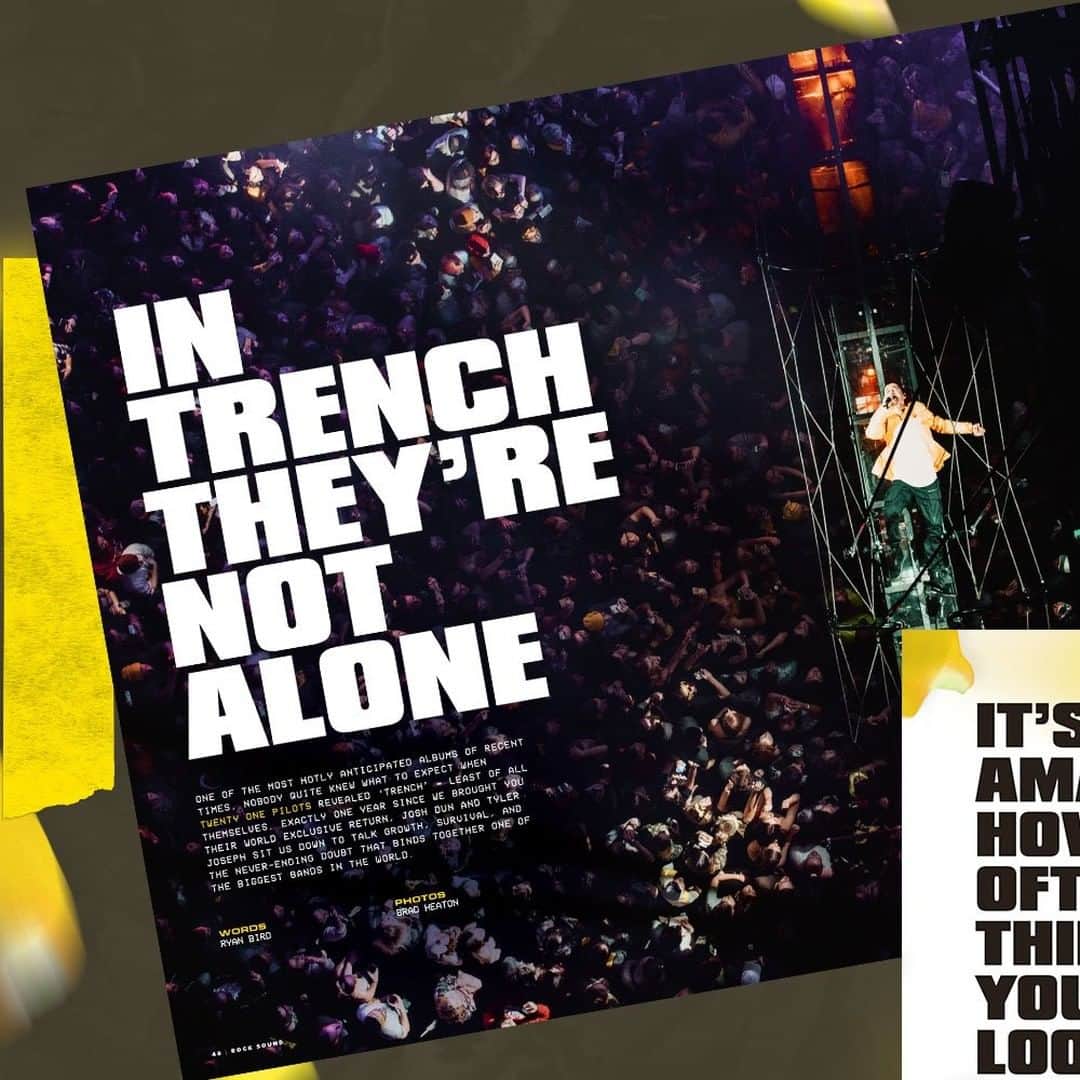 Rock Soundさんのインスタグラム写真 - (Rock SoundInstagram)「The story of 'Trench', as told by Twenty One Pilots. The world exclusive interview is only inside this month's issue of Rock Sound.  Pick up your Extended Edition Collectors' Pack now from SHOP.ROCKSOUND.TV」9月18日 23時06分 - rocksound