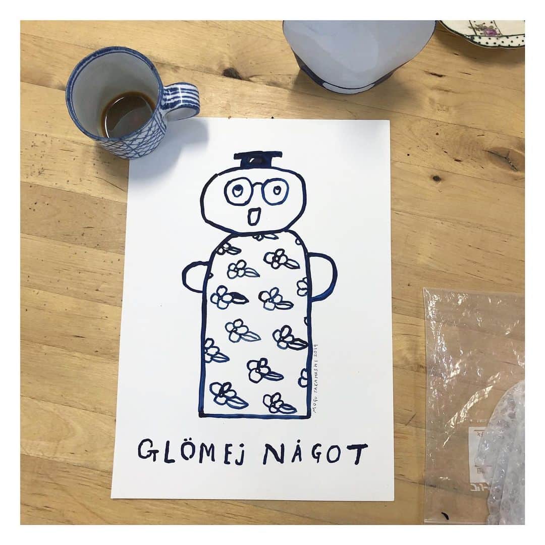 Mogu Takahashiのインスタグラム：「“Do not forget anything“  fika fika then fika with @marianne_hallberg this afternoon. This owl was a little gift to her 🇸🇪🧺」