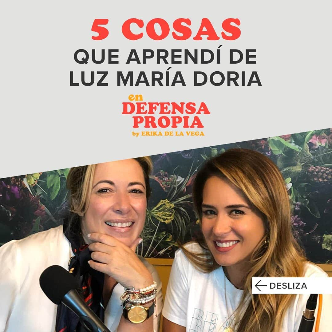 Erika De La Vegaさんのインスタグラム写真 - (Erika De La VegaInstagram)「Luz María Doria es una de las mujeres más influyentes en los medios hispanos en los Estados Unidos.  Actualmente es vicepresidenta y productora ejecutiva del programa matutino “Despierta América” de la cadena Univisión y es autora de dos libros: “La mujer de mis sueños” y “Tu momento estelar” donde ayuda a los lectores a superar sus miedos y encontrar su propia voz, tal y como ella lo hizo.  Aquí les comparto 5 cosas que aprendí de la conversación que tuve con @LuzMaDoria #EnDefensaPropia  #ErikaDeLaVega #Podcast #PodcastEnEspañol #LuzMaríaDoria」9月19日 1時14分 - erikadlvoficial