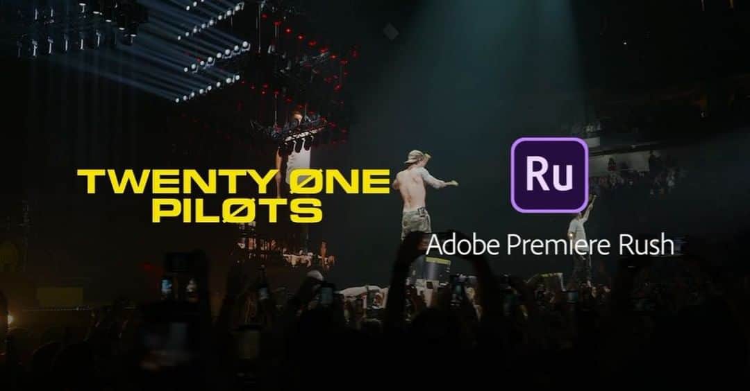 トゥエンティ・ワン・パイロッツのインスタグラム：「our final challenge with Adobe Creative Tour is here. this band, its music, all of it is yours. cut together a short video with @adobe #PremiereRush that captures something we say from stage every single night.  we’re twenty one pilots and so are you.  share it on your socials so we can show our moms. (Link in bio)」