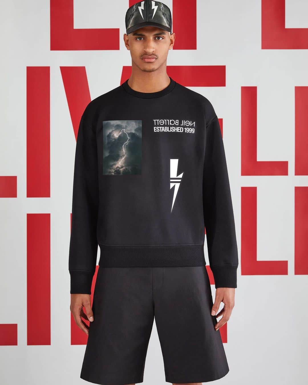 バーニーズ・ニューヨークのインスタグラム：「@neilbarrett celebrates the 20th Year Anniversary with a limited edition capsule collection available at our Madison Flagship. Stop by the store to shop “Black Thunder & Lighting.”」