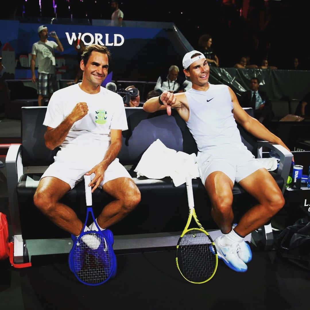 ロジャー・フェデラーのインスタグラム：「If you love what you do, you will never work a day in your life. 😃🎾」