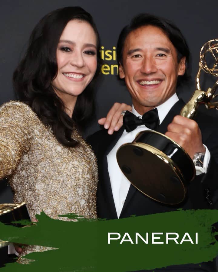 のインスタグラム：「Congratulations to the Panerai Ambassador Jimmy Chin @jimmychin.  He and his film Free Solo @freesolofilm received an unprecedented 7 Awards at 2019 Emmy Awards.  He wore a Luminor Due #PAM729 last night at the Emmy ceremony.  #Panerai #JimmiChin #FreeSolo #Emmy2019 #LuminorDue #PaneraiHeroes」
