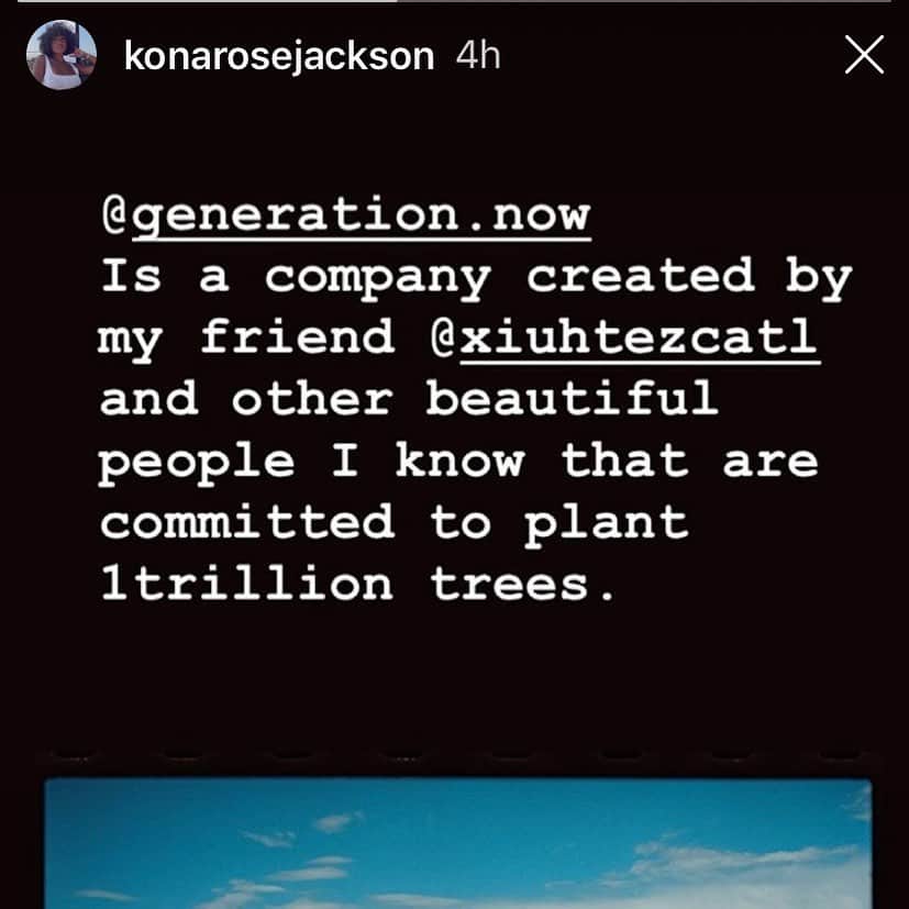 のインスタグラム：「1 Trillion Trees🌳💫 世界中に1兆本の植樹運動 Act now🌎🌍🌏 It's Time. - generation-now.com #generationnow  #un #awareness #awakening #oneness  https://instagram.com/stories/konarosejackson/2135882952809610896?utm_source=ig_story_item_share&igshid=1whj14h81ll26 @generation.now  @konarosejackson  @sadhguru」