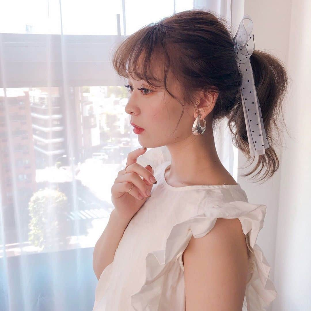 古川貴絵さんのインスタグラム写真 - (古川貴絵Instagram)「ポニーテール。いつもの自分にはない感じ♡ #hair #hairstyles #hairarrange」9月19日 21時15分 - _kiegram