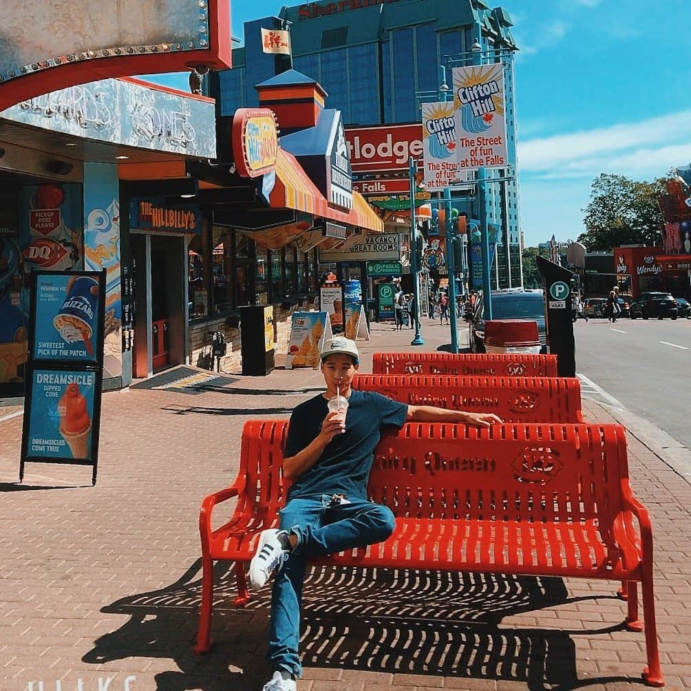 渡邉海人のインスタグラム：「Soaking up the sun and drinking a shake🥤#インスタぱくる #トロント #カナダ #toronto #canada #instagram #instagood #sun #wednesday」