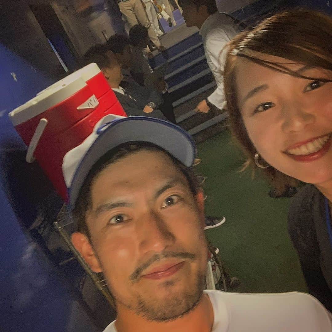 祖父江大輔のインスタグラム：「#山根佐由里 #ナゴヤドーム#トヨタ自動車 #ソフトボール#日本のエース#ドデスカ#6チャンネル#中日ドラゴンズ 観に来てくれてありがとうー✨ 明日朝6時からドデスカ見てねー📺」