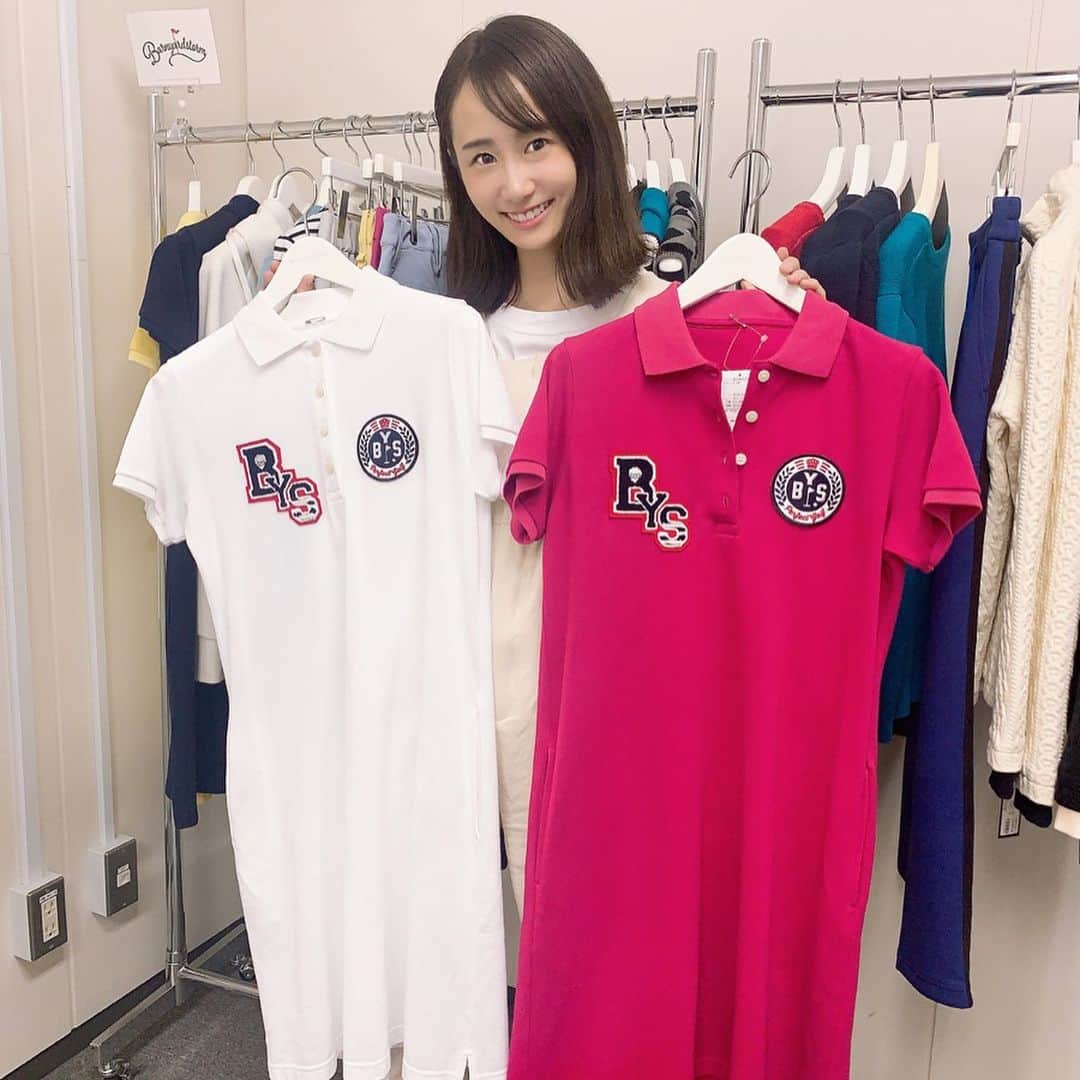 筒井萌子のインスタグラム：「* @barnyardstorm のオーダー会へがまちゃんと◡̈♥︎ 迷った結果ワンピースとアウターをオーダーしたよ♪ 練習でも使えるから沢山活躍しそー◡̈⃝︎⋆︎* 展示会で、痩せよ♪って言ってたがまちゃんだけど 帰り道では"ねぇ、今度スイーツ食べに行こうよ〜🍰♪"って😆 数分前に痩せるって言ってたよね？って 今回も可愛いがまちゃんでした😂✨ ・ #筒井萌子 #女優 #actress #モデル #model #岡山  #shooting #instagood #instalike #converse #撮影 #followme #instalike #ゴルフ #ゴルフ女子 #ゴルフコーデ #골프 #좋아요반사 #좋아요그램 #좋아요환영 #데일리그램 #패션 #오오티디 #카페 #バンヤードストーム #バンヤードゴルフ #ゴルフ展示会 #barnyardstorm #もえちゃんゴルフ」