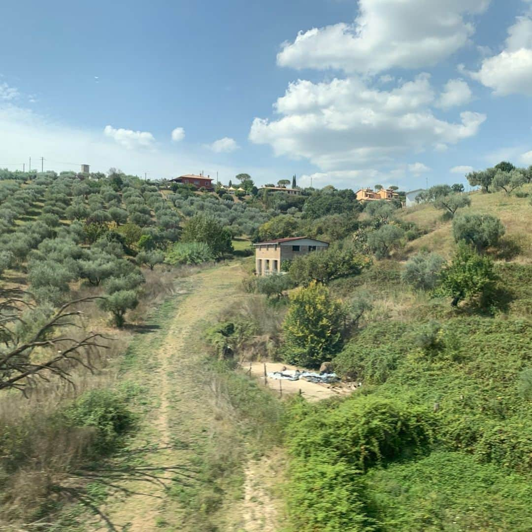 和央ようかさんのインスタグラム写真 - (和央ようかInstagram)「On the way to Florence by 🚂 🚞 🚅❤️💕with lunch box 🥙 what a beautiful view 🏞🛤 電車にてフィレンツェに🚂🚞🚅❤️日本でいう 新幹線のような電車🚅 途中ローマに停まりながらの3時間弱の旅🚅 子供の頃母と毎週日曜日楽しみに見ていたテレビ番組 兼高かおるさんの '世界の旅'そのものの景色が広がっていました😍💕まだ母の家には世界の旅シリーズの本全巻あるはず💕なんか子供の頃に一瞬戻った気がして温かい気分になれた電車の旅でした😍🛤🏞🚅 そして兼高かおるさん、本当に色々な世界を長い間見せて下さり有難うございました🙏沢山の夢を見せていただきました🙏😘 #takakoworldstylin🌎  #italy 🇮🇹 #lifeisjourney  #lifeisbeautiful #trainjourney #lifestyle  #yokawao #和央ようか #兼高かおる世界の旅  #電車の旅 #お弁当を頂きながら」9月19日 14時45分 - yokawao0215