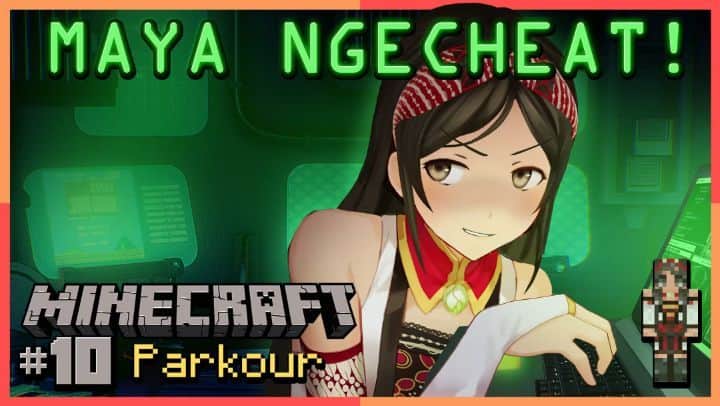のインスタグラム：「Minecraft Series Part 10 : First Parkour, Uploaded! 🎮 First Minecraft parkour experience in a not beginner map... Help😱😱 . 📺 https://youtu.be/qhU7rZvIyoI . Please check my YouTube channel ٩(๑❛ᴗ❛๑)۶ #mayaputri #halomaya #gameplay #gaming #virtualyoutuber #youtuber #maya #youtube #vtuber #indonesia #minecraft #minecraftparkour #minecraftindonesia」