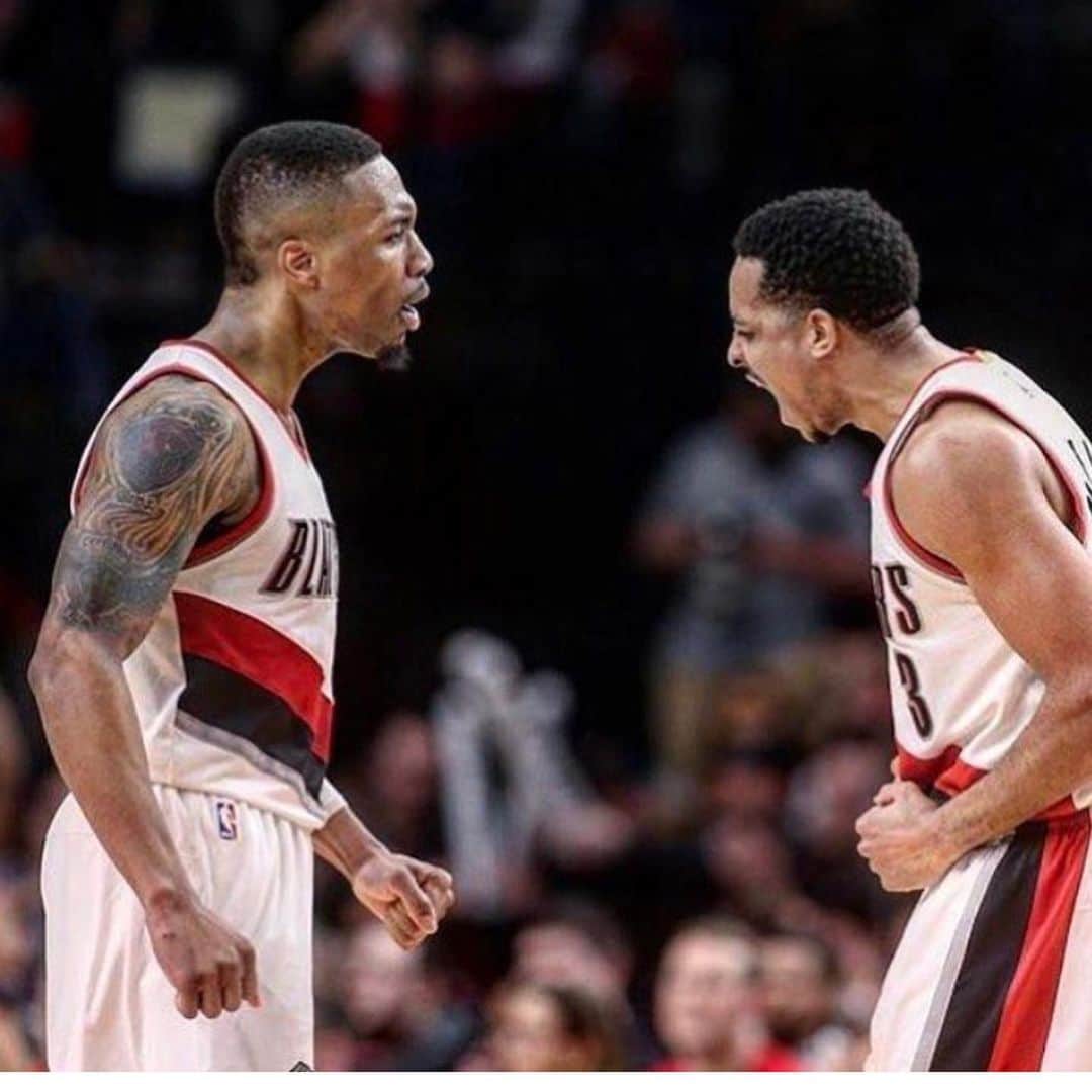 デイミアン・リラードのインスタグラム：「Happy 28th mate! @3jmccollum ... and we back!」