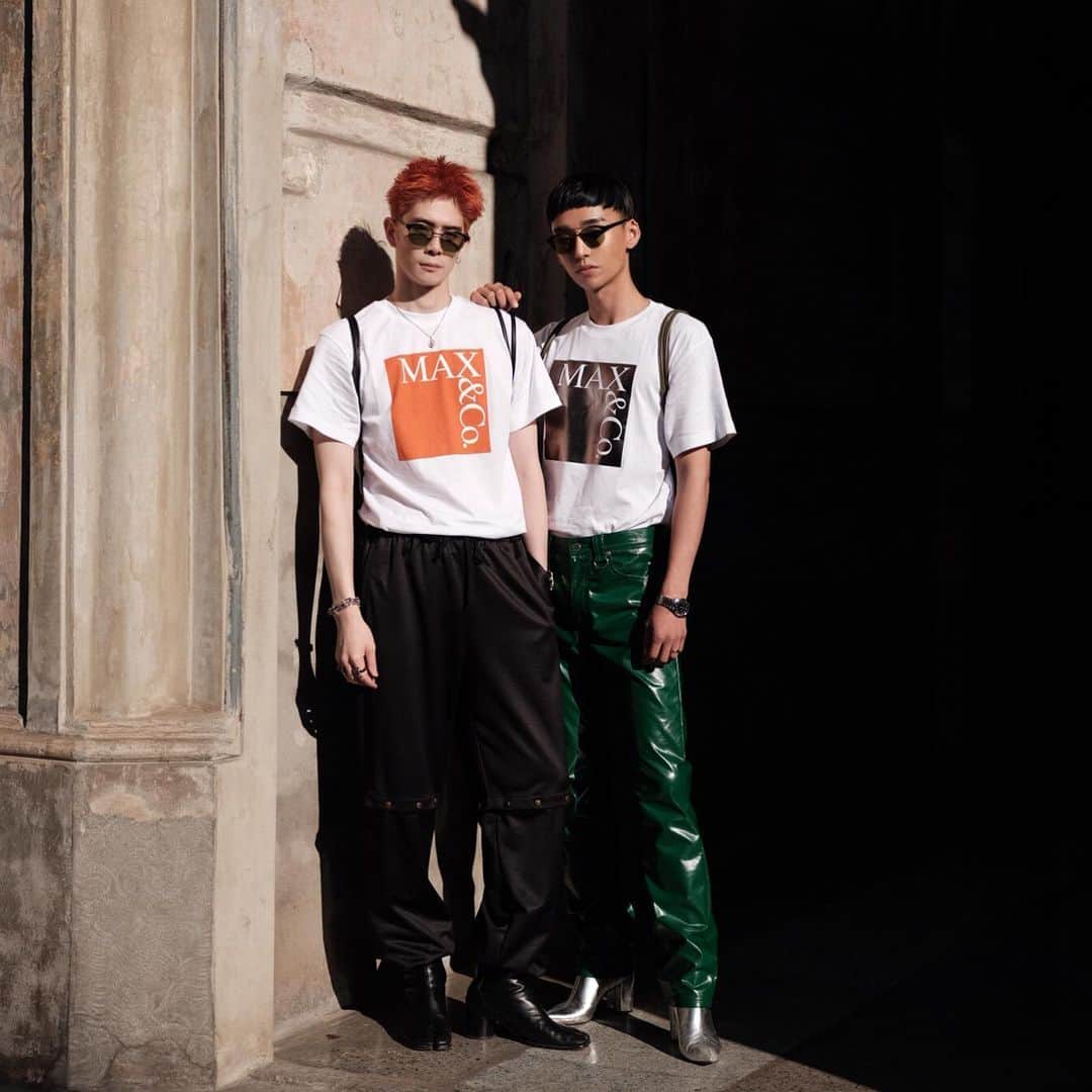 のインスタグラム：「昨夜は MAX&Co. の パーティーにも行かせて頂きました ❣️新しくなったMAX&Co. のユニセックスTシャツ 😆🔥 やっぱ、僕はオレンジ選んだ 🧡﻿ ﻿ #maxitup  #マックスアンドコー @maxandco ﻿ 📸 Thank you @marcmedina ✨」