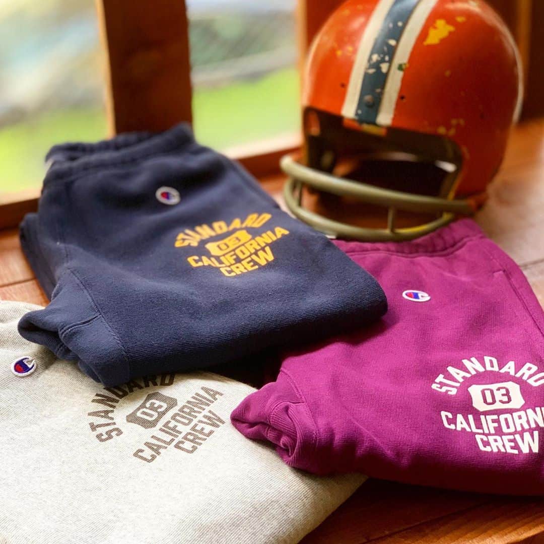 のインスタグラム：「Champion×SD RW Hood Sweat Pants. #standardcalifornia﻿ #スタンダードカリフォルニア﻿ #champion #reverseweave  #リバースウィーブ #sweatpants #スウェットパンツ」