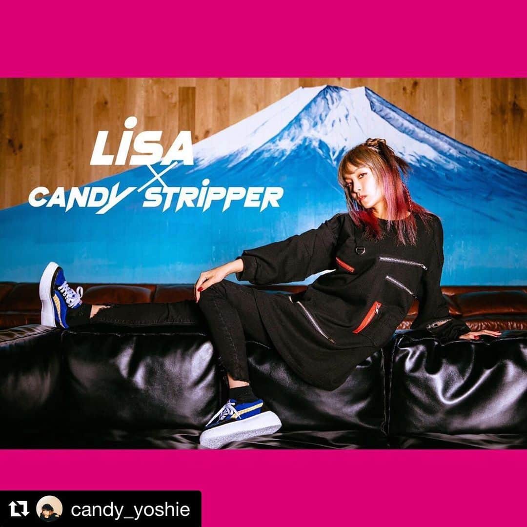 LiSAさんのインスタグラム写真 - (LiSAInstagram)「LiSA×Candy Stripper @candystripper_official にて、よしえさんに @candy_yoshie にめちゃ可愛いの作ってもらいましたぁぁぁぁーーー！！大人になってもイタズラに、ロックでパンクで可愛いキャンスパが着続けたい！って願いを叶えてくれる、大好きな皆様とお届け\( ¨̮ )/♡受注販売なので見逃しなくーー！プレオーダー始まりましたぁー\( ¨̮ )/ #Repost @candy_yoshie with @get_repost ・・・ 〈LiSA×Candy Stripper 〉 @xlisa_olivex とCandy Stripperのコラボレーション第2弾が実現しました🇯🇵🗻🗼🏯🌸 . LiSAちゃんのこだわりが詰まった、ユニセックスに着こなせる3アイテム！  本日9/20(金)よりCandy Stripper オフィシャルONLINE STORE「CANDY STORE」と「ZOZOTOWN」で ご予約を承る、受注生産アイテムとなります︎︎︎︎！ ぜひご覧ください😽✨ #lisa #candystripper #collaboration #candystore」9月20日 15時03分 - xlisa_olivex