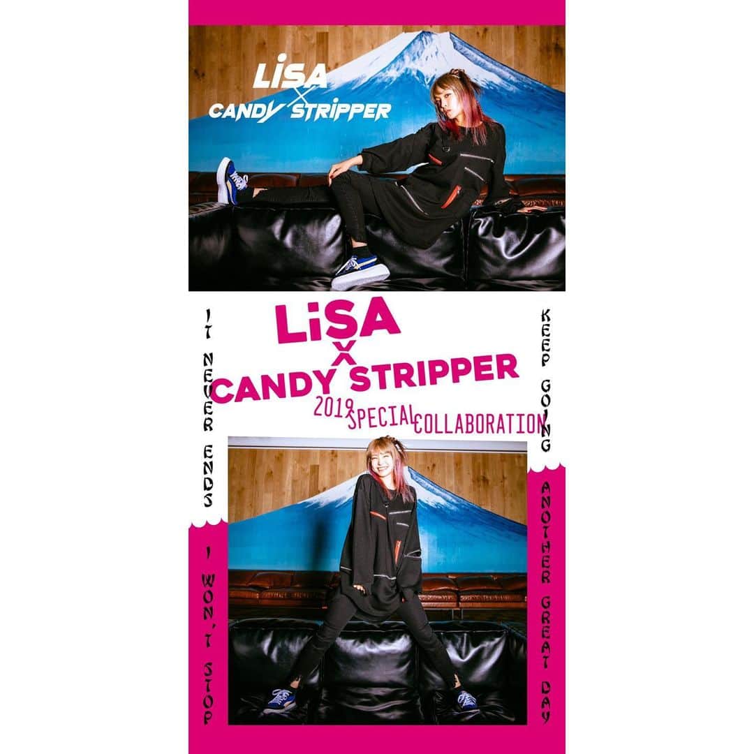 LiSAさんのインスタグラム写真 - (LiSAInstagram)「LiSA×Candy Stripper @candystripper_official にて、よしえさんに @candy_yoshie にめちゃ可愛いの作ってもらいましたぁぁぁぁーーー！！大人になってもイタズラに、ロックでパンクで可愛いキャンスパが着続けたい！って願いを叶えてくれる、大好きな皆様とお届け\( ¨̮ )/♡受注販売なので見逃しなくーー！プレオーダー始まりましたぁー\( ¨̮ )/ #Repost @candy_yoshie with @get_repost ・・・ 〈LiSA×Candy Stripper 〉 @xlisa_olivex とCandy Stripperのコラボレーション第2弾が実現しました🇯🇵🗻🗼🏯🌸 . LiSAちゃんのこだわりが詰まった、ユニセックスに着こなせる3アイテム！  本日9/20(金)よりCandy Stripper オフィシャルONLINE STORE「CANDY STORE」と「ZOZOTOWN」で ご予約を承る、受注生産アイテムとなります︎︎︎︎！ ぜひご覧ください😽✨ #lisa #candystripper #collaboration #candystore」9月20日 15時03分 - xlisa_olivex