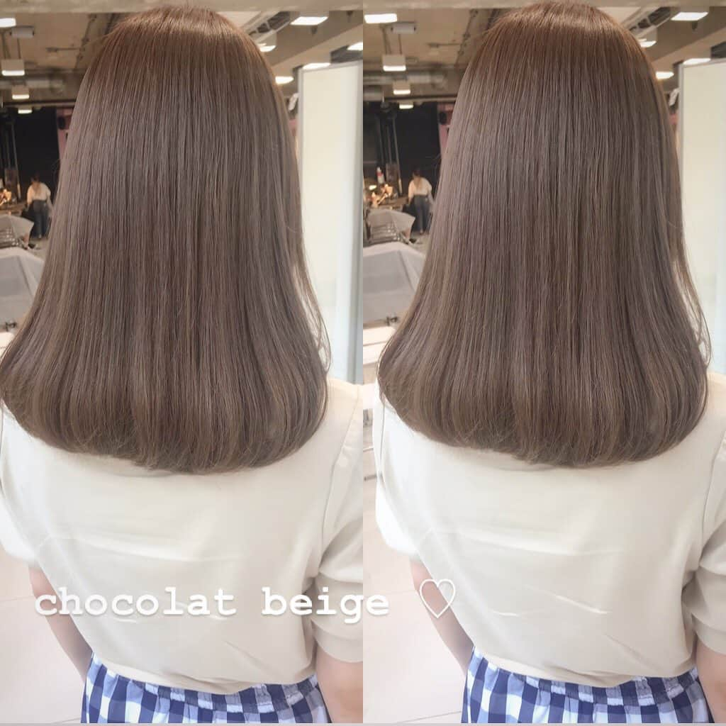 佃加菜さんのインスタグラム写真 - (佃加菜Instagram)「chocolat beige ♡ 赤みがない柔らかい明るめのカラー♡ 全体の雰囲気を柔らかく見せてくれます🌼」9月20日 10時20分 - tsukuda_kana