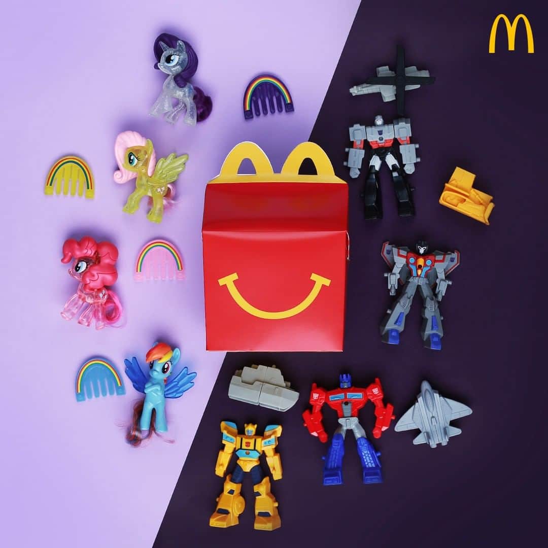 McDonald's Philippinesのインスタグラム：「Have your kids unlock the superhero in them with a My Little Pony or Transformers toy in every Happy Meal. Drop by a McDonald’s near you or order at McDelivery.」
