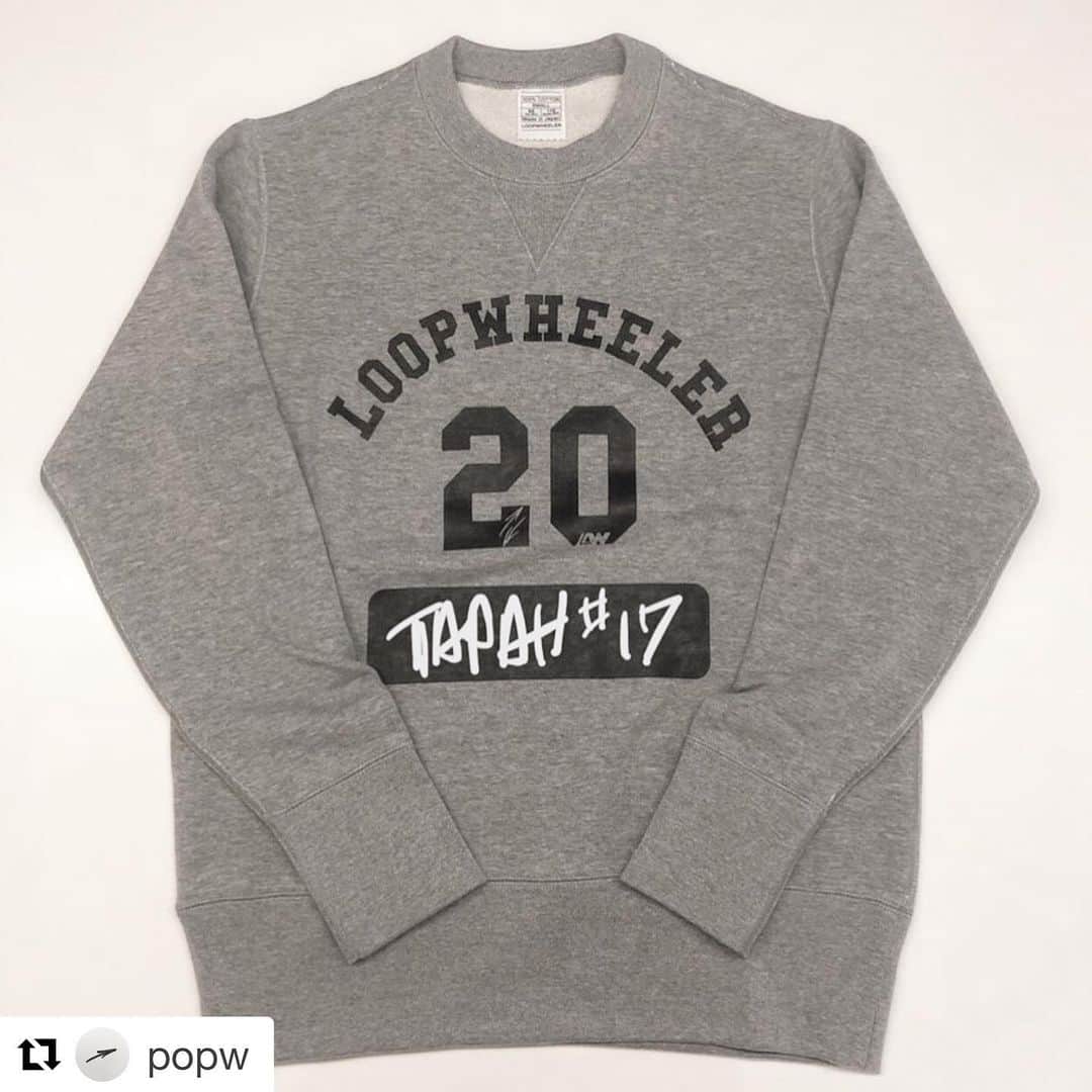 のインスタグラム：「#Repost @popw with @get_repost ・・・ 何年ぶり？のラクガキは明日の @loopwheelersendagaya にて。 . #loopwheeler20th  #loopwheeler20周年記念  #LOOPWHEELER #yoichirouchida #mogno6  #popw #placerworkshop  #内田洋一朗 #ループウィラー20周年 #ループウィラー  #tsuriami #tsuriamiki  #吊り編み  #吊り編み機」