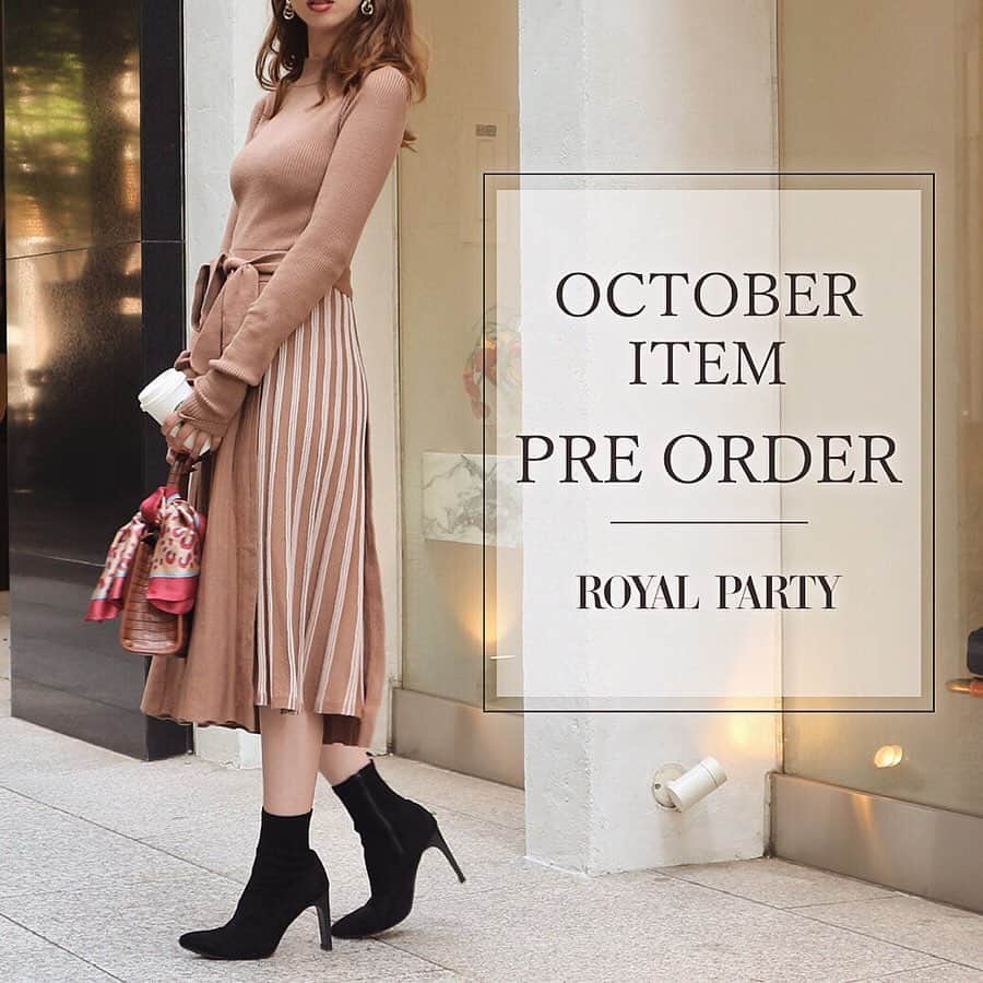 ロイヤルパーティーさんのインスタグラム写真 - (ロイヤルパーティーInstagram)「【PRE ORDER】 . 10月アイテムの一部を先行予約スタート！ 《9.20.fri.18:00〜》 . . 数量限定なのでこの機会をお見逃しなく...✳︎ . . . #ROYALPARTY #ロイヤルパーティー#royalparty_styling#preorder #fashion#onepiece #setup#モテ服#フェミニン#美シルエット#autumn#winter」9月20日 18時04分 - royalparty_official