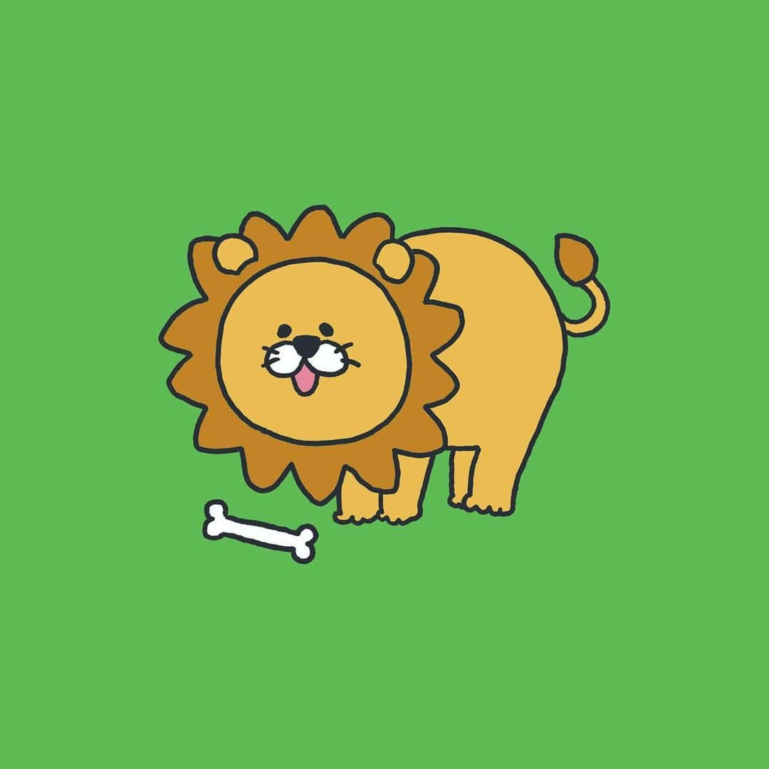小鳥遊しほのインスタグラム：「ごはんを食べ終えてしまってガッカリしてるライオンさんを描きました。 . #illustration #illustrator #lion #ライオン #イラスト #おえかき」