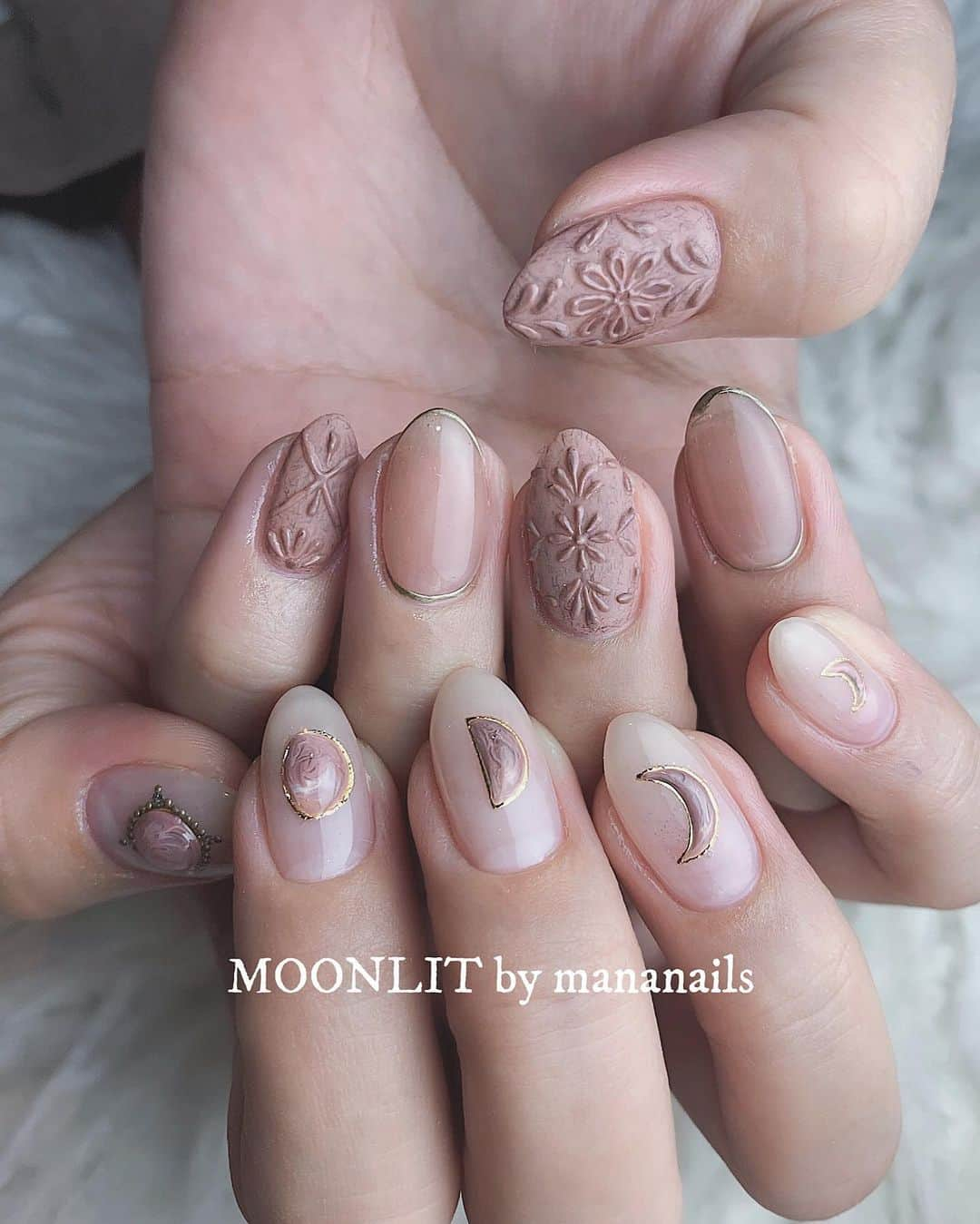 mananailsさんのインスタグラム写真 - (mananailsInstagram)「pink moon🌙💕 ㅤ ☾オフ込み120min」9月20日 19時23分 - mananails