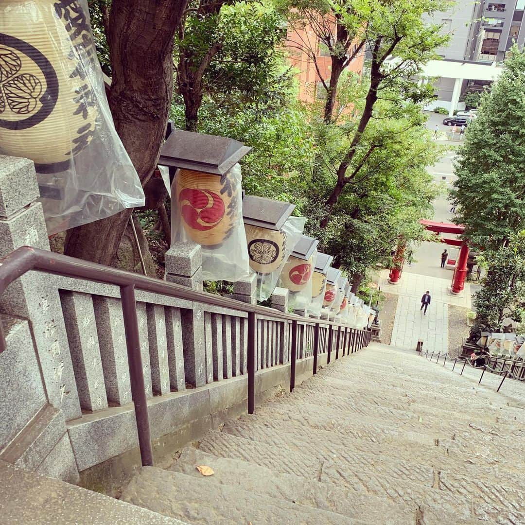富士彦さんのインスタグラム写真 - (富士彦Instagram)「#ガリットチュウ福島 #福ちゃん と チカさんところで 会ったよ！(^^) その後 #愛宕神社 さんの 階段登ったよ。 白猫ちゃん居たよ。 ずっと寝てたよ。 可愛いかったよ 縁起良いよ(^^) Gap祝50周年記念 縁起良い帽子だよ。 @Gap_jp  #gapxnewera」9月20日 19時49分 - kunugifujihiko