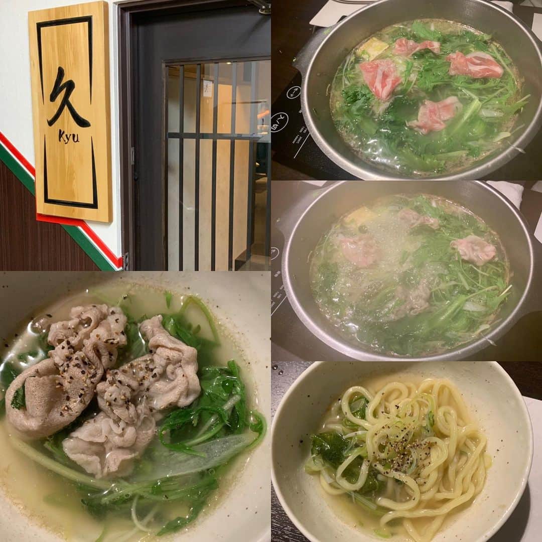 渡辺裕之さんのインスタグラム写真 - (渡辺裕之Instagram)「新横浜 しゃぶしゃぶ久 スープが美味しいから つけだれは要らない。豚 と牛を一人前づつ娘と二人で^_^〆は麺で！2階にはジャズバーがあって。出張で止まる時には おススメのコース^_^ #新横浜 #しゃぶしゃぶ久」9月20日 20時54分 - hiroyuki6267