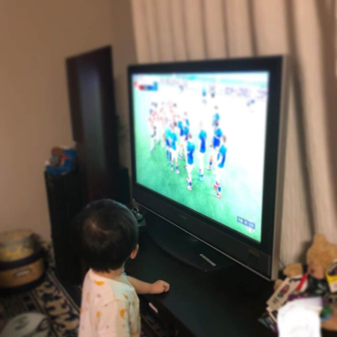 水原恵理さんのインスタグラム写真 - (水原恵理Instagram)「JAPAN頑張れ〜！ 興奮して寝ない甥っ子親方…  #rugby #rugbyworldcup」9月20日 20時50分 - erimizuhara